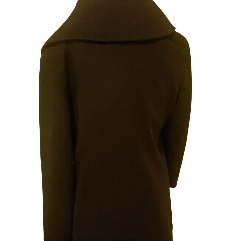 Saks Fifth Avenue Women's Wool Coat - Size 16, Black, oversized Collar - Picture 2 of 11